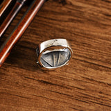SILVER Adjustable STRAIGHT FLUSH POKER CARDS SILVER RING