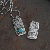 SILVER PENDANT Pendent Only VINTAGE  TURQUOISE SILVER PENDANT