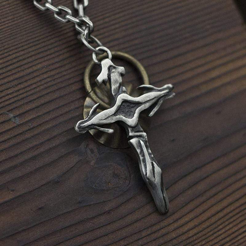 SILVER PENDANT Silver ANCIENT CROSS BRASS SILVER NECKLACE