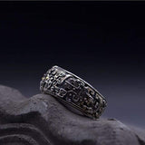 SILVER RING adjustable RETRO HOLY BEAST SILVER OPEN RING