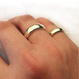 SILVER RING HANDMADE 24K GOLD SILVER COUPLE RING