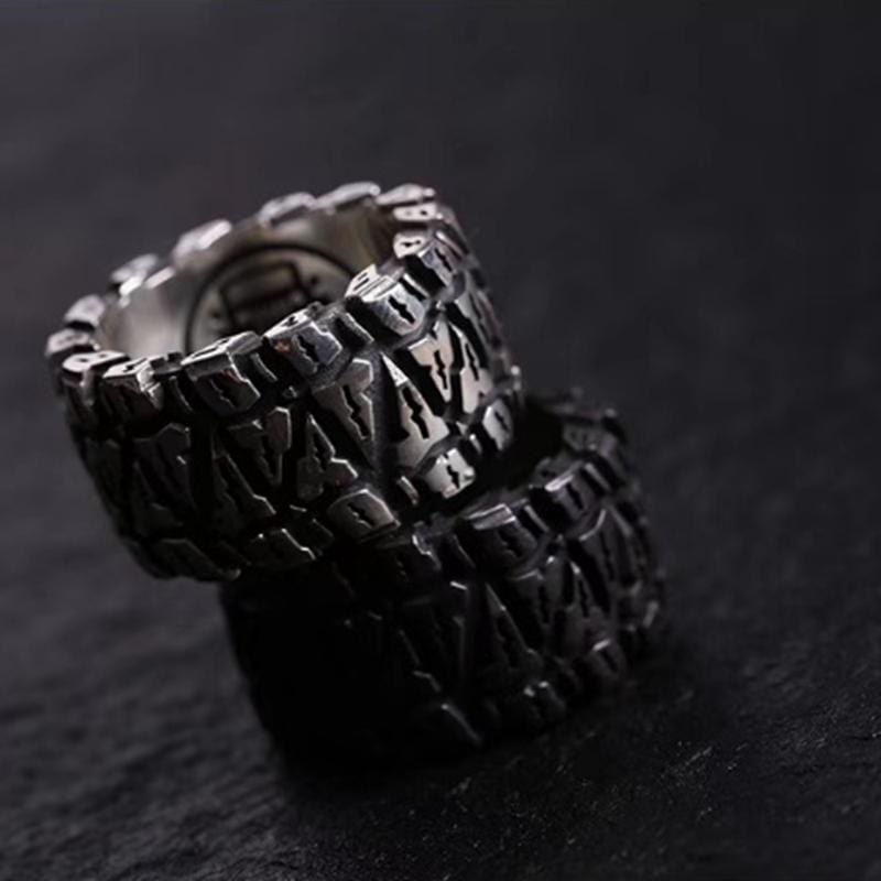 SILVER RING JEEP  TIRE STERLING SILVER RING