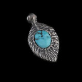 SILVER RING VINTAGE TURQUOISE SILVER PENDANT