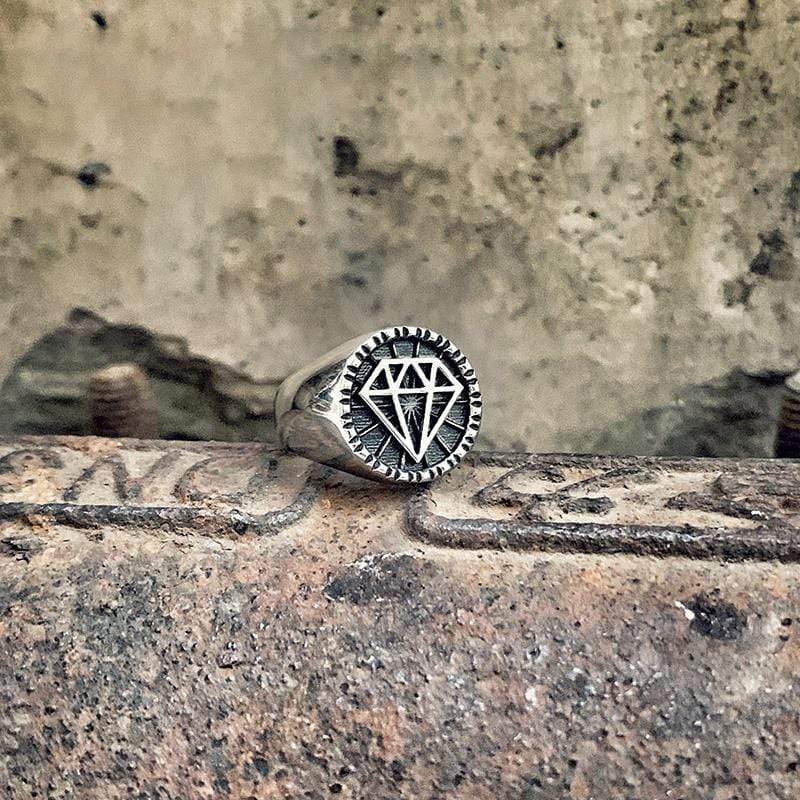 STAINLESS STEEL 7 FASHION PENTAGON STAINLESS STEEL RING