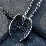 STAINLESS STEEL NECKLACE ANGEL WINGS STAINLESS STEEL NECKLACE
