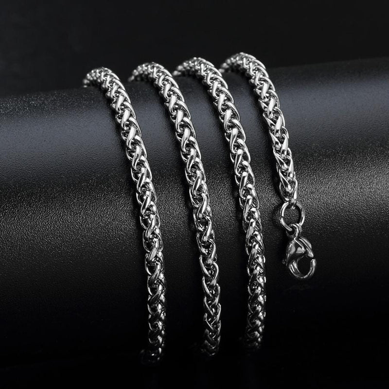 STAINLESS STEEL PENDANT 3mm*60cm Cable Chain BULL'S HEAD STONE STAINLESS STEEL PENDANT