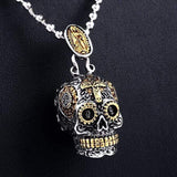 STAINLESS STEEL PENDANT B HIP HOP SKULL MAN STAINLESS STEEL NECKLACE