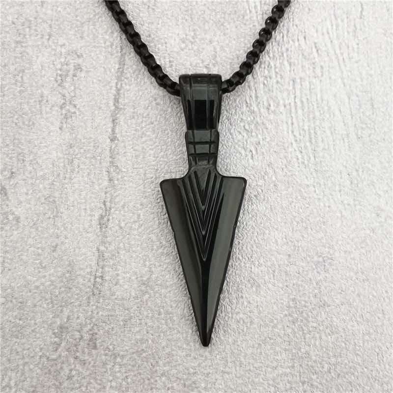STAINLESS STEEL PENDANT BLACK HIP HOP TRIANGLE STAINLESS STEEL PENDANT