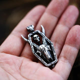 STAINLESS STEEL PENDANT DARK SHEEP HEAD SKULL PENDANT