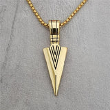 STAINLESS STEEL PENDANT GOLD HIP HOP TRIANGLE STAINLESS STEEL PENDANT