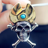 STAINLESS STEEL PENDANT GOLDEN HAT PIRATE STAINLESS STEEL PENDANT