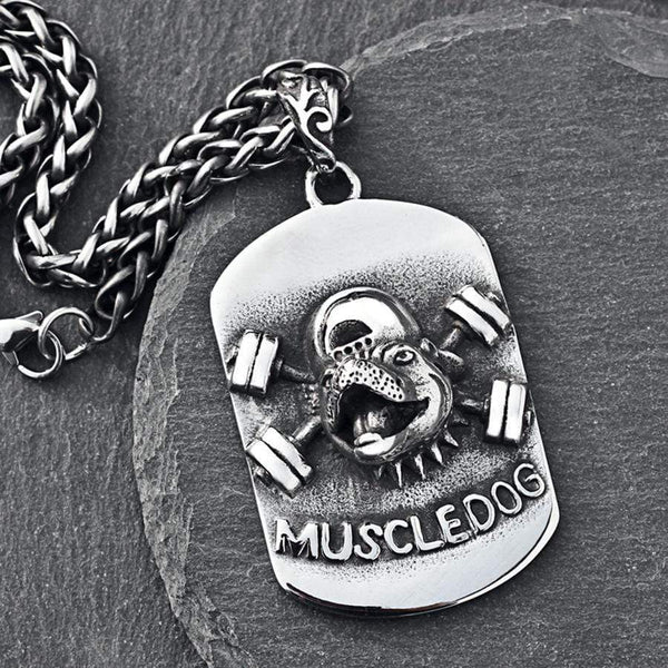 STAINLESS STEEL PENDANT Pendant Only MUSCLEDOG STAINLESS STEEL PENDANT