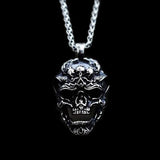 STAINLESS STEEL PENDANT Pendant Only PUNK VINTAGE SKULL STAINLESS STEEL PENDANT