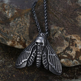 STAINLESS STEEL PENDANT Pendant Only VINTAGE DEATH MOTH STAINLESS STEEL PENDANT