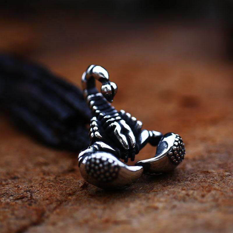 STAINLESS STEEL PENDANT Pendant Only VINTAGE SCORPION STAINLESS STEEL PENDANT