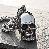 STAINLESS STEEL PENDANT Pendant Only VINTAGE SKULL STAINLESS STEEL PENDANT