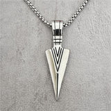 STAINLESS STEEL PENDANT SILVER HIP HOP TRIANGLE STAINLESS STEEL PENDANT