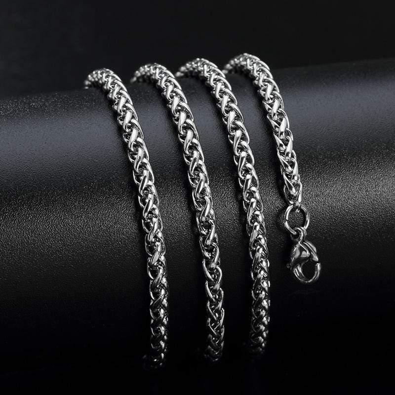 STAINLESS STEEL PENDANT With 3mm*60cm Cable Chain Dark Moon SKULL STAINLESS STEEL PENDANT