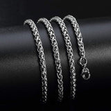 STAINLESS STEEL PENDANT With 3mm*60cm Cable Chain VINTAGE CROCODILE STAINLESS STEEL PENDNAT