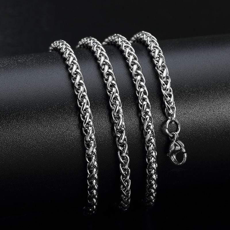 STAINLESS STEEL PENDANT With 3mm*60cm Cable Chain VINTAGE EVIL SKULL MEN'S PENDANT