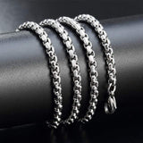 STAINLESS STEEL PENDANT With 3mm*60cm Pearl Chain PUNK BIKER STAINLESS STEEL PENDANT