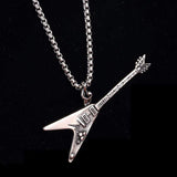 STAINLESS STEEL PUNK ELECTRIC GUITAR PENDANT