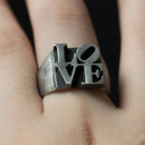 STAINLESS STEEL RETRO LOVE STAINLESS STEEL RING