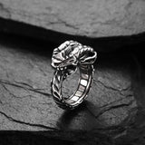 STAINLESS STEEL RING 7 GOTHIC DEMON DRAGON STAINLESS STEEL RING