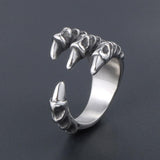 STAINLESS STEEL RING 7 VINTAGE DRAGON CLAW STAINLESS STEEL RING