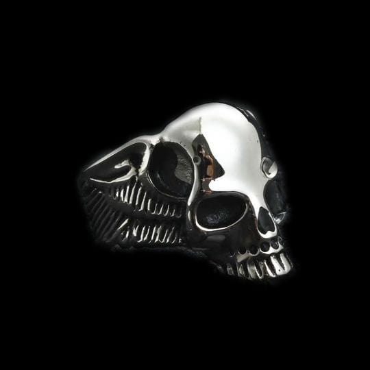 STAINLESS STEEL RING BALD SKULL STAINLESS STEEL RING