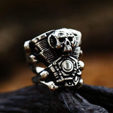STAINLESS STEEL RING BIKER STYLE STAINLESS STEEL RING