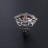 STAINLESS STEEL RING CROSS NOBLE PERSONALIZED STAINLESS STEEL RING