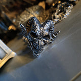 STAINLESS STEEL RING CUSTOMIZED-DEMON WITH EVIL SMILE STAINLESS STEEL RING
