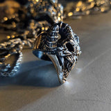 STAINLESS STEEL RING DEMON WITH EVIL SMILE STAINLESS STEEL RING