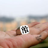 STAINLESS STEEL RING FASHION MEN'S NY STAINLESS STEEL RING