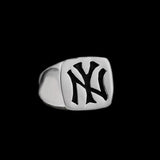 STAINLESS STEEL RING FASHION MEN'S NY STAINLESS STEEL RING
