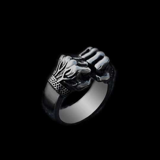 STAINLESS STEEL RING FIST OF POWER STAINLESS STEEL RING