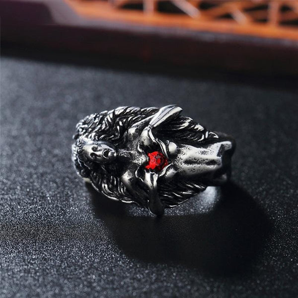 STAINLESS STEEL RING GOTHIC VINTAGE OPEN YOUR HEART STAINLESS STEEL RING