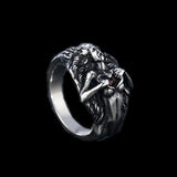 STAINLESS STEEL RING GOTHIC VINTAGE OPEN YOUR HEART STAINLESS STEEL RING
