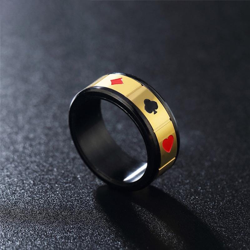 STAINLESS STEEL RING MAGICIAN POKER STAINLESS STEEL RING