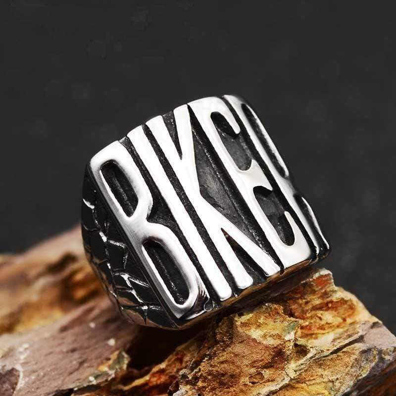 STAINLESS STEEL RING PUNK BIKER STYLE STAINLESS STEEL RING