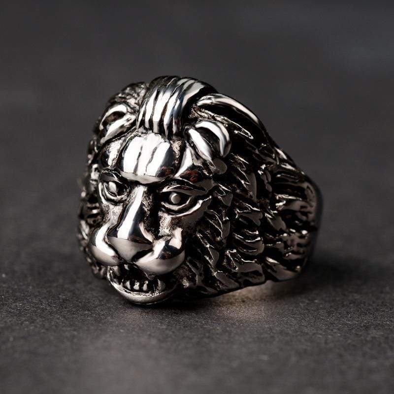 STAINLESS STEEL RING PUNK LION STAINLESS STEEL RING