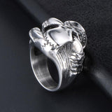 STAINLESS STEEL RING PUNK SKULL CLAW STAINLESS STEEL RING