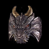 STAINLESS STEEL RING RETRO ABYSSAL DRAGON STAINLESS STEEL RING