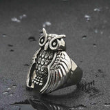 STAINLESS STEEL RING RETRO OWL STAINLESS STEEL RING