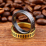 STAINLESS STEEL RING SAWTOOTH PATTERN STAINLESS STEEL RING