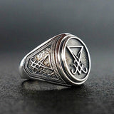 STAINLESS STEEL RING SIGIL OF LUCIFER STAINLESS STEEL RING