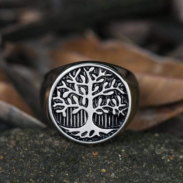 STAINLESS STEEL RING TREE OF LIFE STAINLESS STEEL VIKING RING