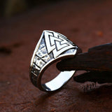 STAINLESS STEEL RING VIKING STACKING TRIANGLE STAINLESS STEEL RING