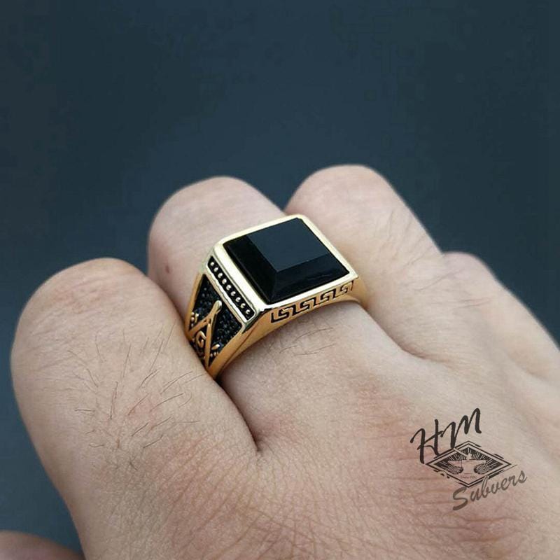 STAINLESS STEEL RING VINTAGE AG STAINLESS STEEL RING